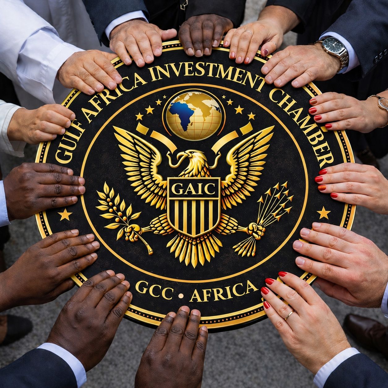 Emblème de la Gulf Africa Investment Chamber, GCC Africa.