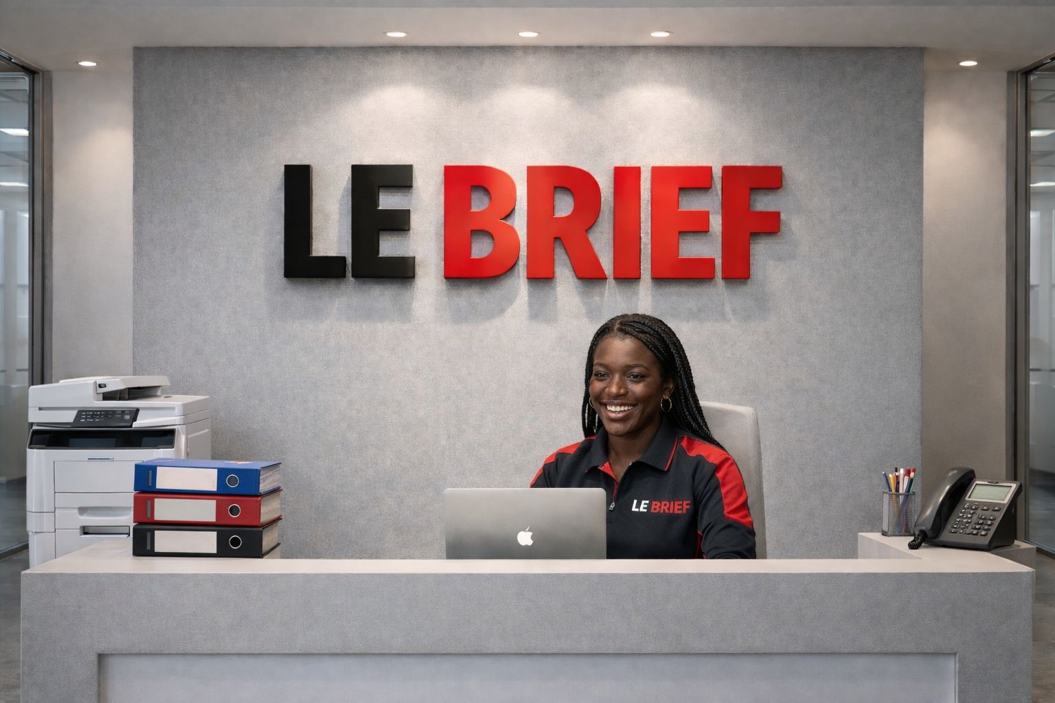 Accueil des bureaux de l’entreprise Le Brief.